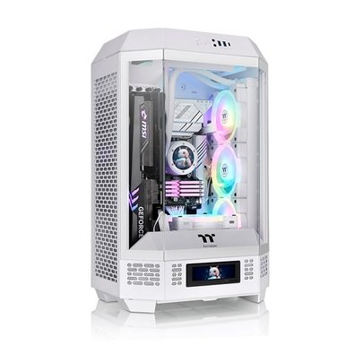 Gabinete Gamer Thermaltake The Tower 300, Micro-Tower, Lateral em Vidro Temperado, 2x FANs 140mm, Snow White - CA-1Y4-00S6WN-00