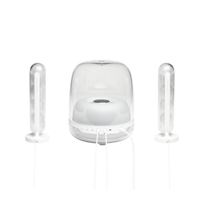 Caixa de Som Harman Kardon SoundSticks 4, Bluetooth, Sistema de Som 2.1, Branco - HKSOUNDSTK5WBR