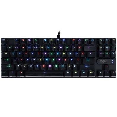 Teclado Mecânico Gamer OEX Game Phantom, LED, Switch Outemu Blue, US, Preto - TC700