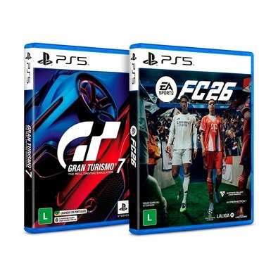 Kit Jogo Gran Turismo 7 Edição Standart + EA Sports FC 26, PS5