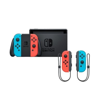 Kit Console Nintendo Switch + Super Mario Bros. Wonder + 3 Meses de Assinatura Nintendo Switch Online + Controle Nintendo Switch Joy-Con, Vermelho e Azul