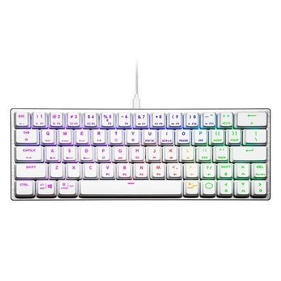 Teclado Mecânico Gamer Cooler Master SK620, Compacto, RGB, Switch Low Profile Red, US, Prata/Branco - SK-620-SKTR1-US