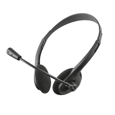 Headset Trust Primo, Conexão 3.5mm, Cabo de 1.8m com Controle de Volume, Preto - 21665