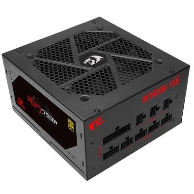 Fonte Gamer Redragon 750, 750W, 80 Plus Gold, Modular, PFC Ativo, Com Cabo, Preto - RGPS-750W