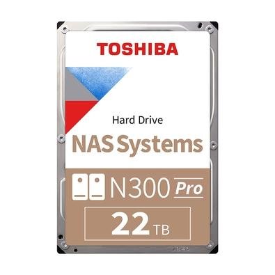 HD Toshiba N300 PRO, 22TB, 7200 RPM, NAS, 3.5', SATA - HDWG62CXZSTB