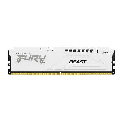 Memória RAM Kingston Fury Beast XMP, 16GB, 6000MT/s, DDR5, DIMM, CL30, Branco - KF560C30BW-16