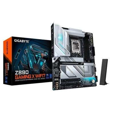 Placa Mãe Gigabyte Z890 GAMING X WIFI7, Intel, ATX, DDR5, RGB, Wi-Fi 7, Bluetooth - Z890 GAMING X WIFI7