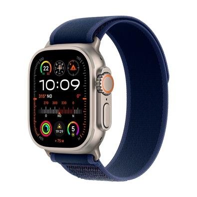 Apple Watch Ultra 2 GPS + Cellular, Caixa Natural de Titânio de 49 mm, Pulseira Loop Trail Azul, Tamanho M/G - MX4L3BE/A