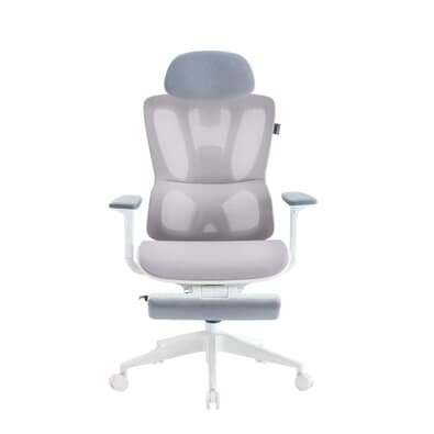 Cadeira de Escritório Ergonômica Presidente XT Racer Office X-Ultra, Cinza e Branca - XTO-110