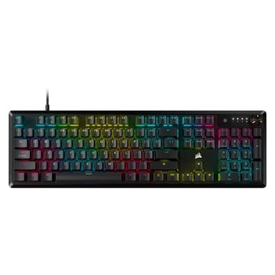 Teclado Gamer Mecânico Corsair K70 Core RGB, Teclas lineares Corsair Red, Preto - CH-910971E-NA