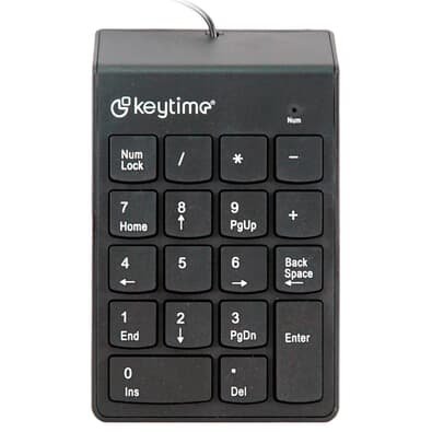 Teclado Numerico Keytime Keyceo, USB 2.0, Membrana, Numpad, Preto - KYT00012