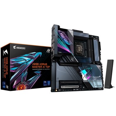 Placa Mãe Gigabyte Z890 AORUS MASTER AI TOP, Intel, E-ATX, DDR5, RGB, Wi-Fi 7, Bluetooth, Preto - Z89MSAT-00