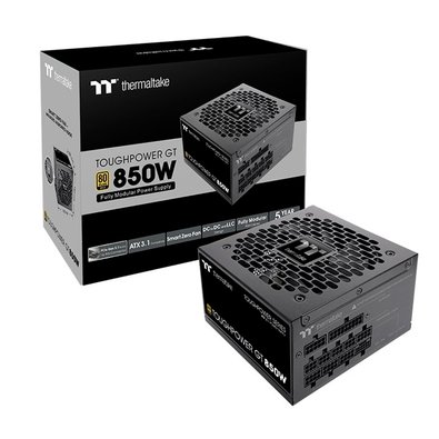 Fonte Thermaltake Toughpower Gt 850w, Fully Modular, 80 Plus Gold, Preto - Ps-tpt-0850fnfagb-3