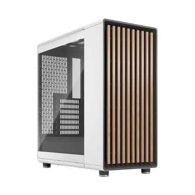 Gabinete Gamer Fractal Design North Chalk White TG Clear, Mid Tower, ATX, Lateral em Vidro, Branco - FD-C-NOR1C-04