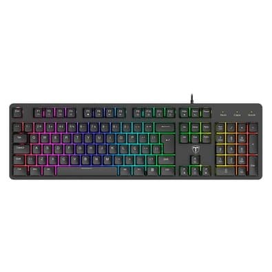 Teclado Gamer T-dagger Echo RGB, Membrana, Full Size, USB, ABNT2, Preto - T-TGK109