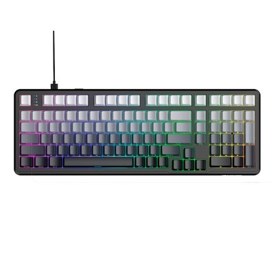 Teclado Mecânico Gamer Attack Shark X98, Layout 98 Teclas, RGB, Moonlight, Cinza/Branco - AS-X98-MN-LG