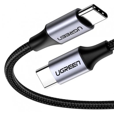 Cabo Turbo PD Ugreen, Duplo Tipo C, 60W, Fast Charge, 2m - UG-50152