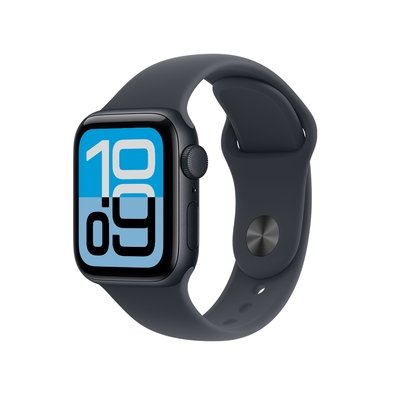 Apple Watch SE 3 GPS, Caixa Meia-noite de Alumínio de 40 mm, Pulseira Esportiva Meia-noite, Tamanho P/M - MEH94AM/A