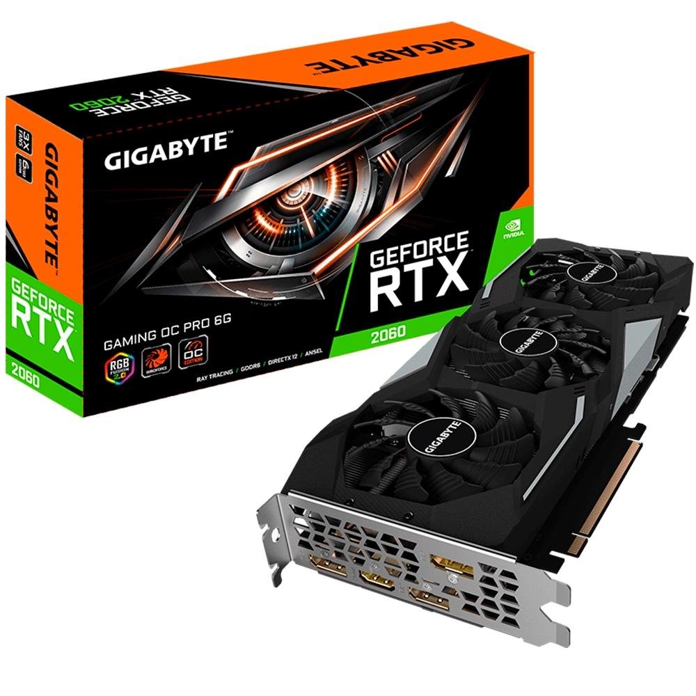 Placa de Vídeo Gigabyte NVIDIA GeForce RTX 2060 | KaBuM!