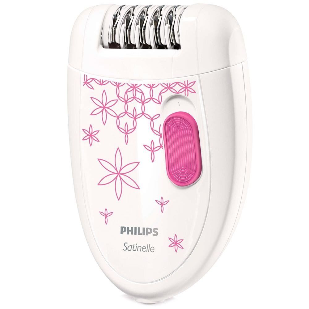 Depilador Philips Satinelle, Branco e Rosa, Bivolt - HP6419/30 Depilador Philips Satinelle, Branco e Rosa, Bivolt - HP6419/30