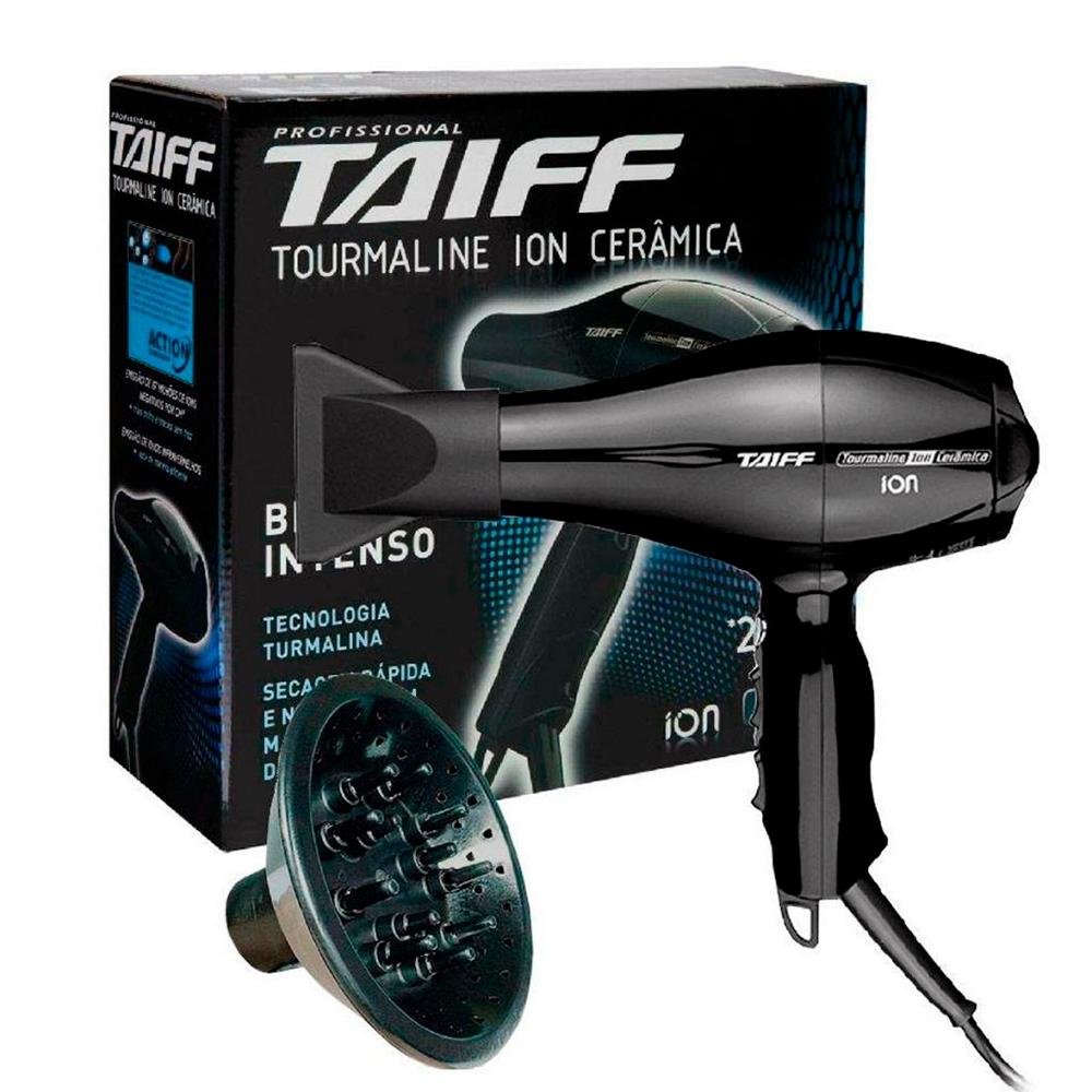 Secador Taiff Tourmaline Íon Cerâmica, 2000W, Preto, 110V - 170 Secador Taiff Tourmaline Íon Cerâmica, 2000W, Preto, 110V - 170