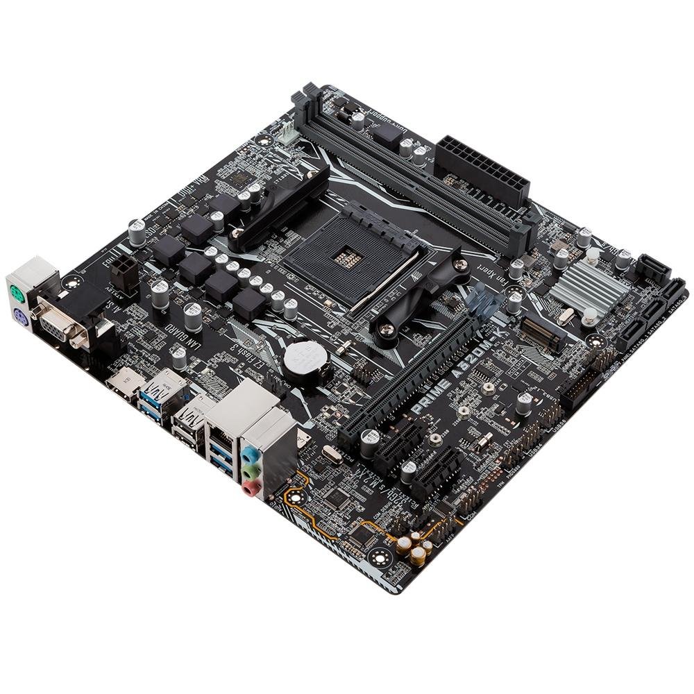 Placa-Mãe Asus Prime A320M-K + AMD Ryzen 5 1600 | KaBuM!