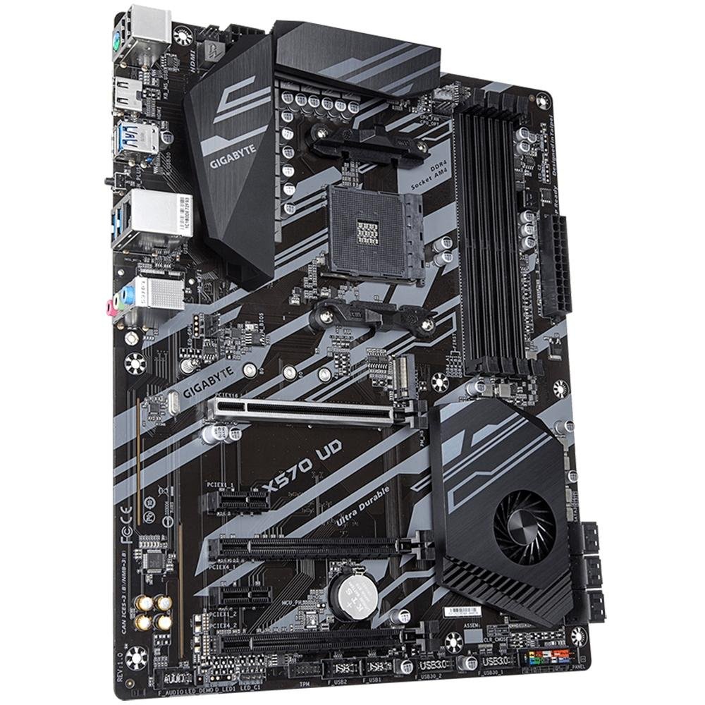 Placa-Mãe Gigabyte X570 UD, AM4, ATX, DDR4, Preto - X570 UD