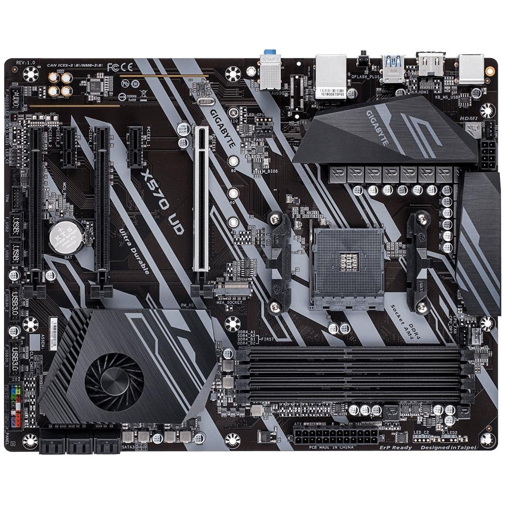 Placa-Mãe Gigabyte X570 UD, AM4, ATX, DDR4, Preto - X570 UD