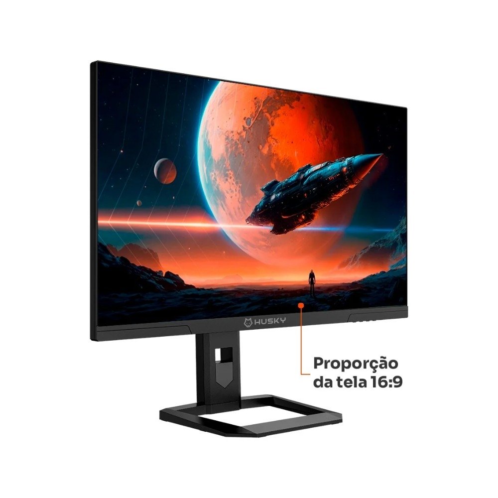 Kit Monitor Gamer Husky Boreal 27", QHD, 200Hz + Suporte de Monitor KABUM! essentials + KBM! GAMING SME100, Articulado, Monitores de 13 a 32 polegadas