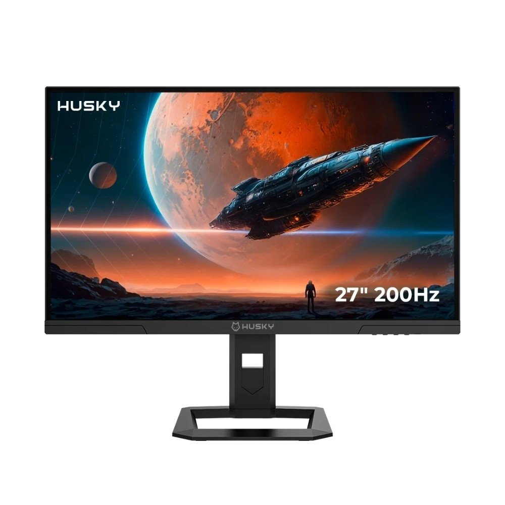 Kit Monitor Gamer Husky Boreal 27", QHD, 200Hz + Suporte de Monitor KABUM! essentials + KBM! GAMING SME100, Articulado, Monitores de 13 a 32 polegadas