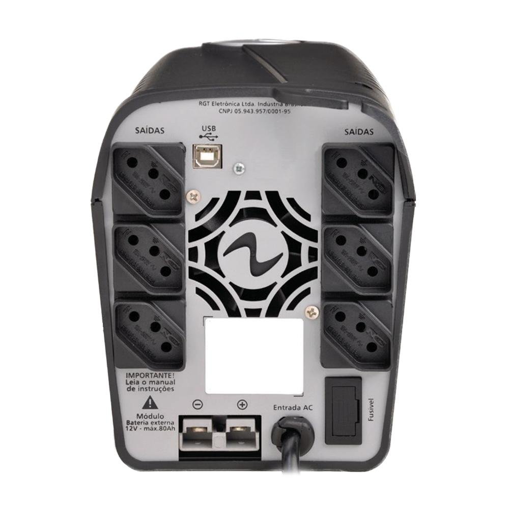 Nobreak Ragtech NEW 1500VA CBU, Bivolt Aut, Saida 115V, 6 Tomadas, 1 Bateria 7Ah, Expansão bat e USB - 4176 Nobreak Ragtech NEW 1500VA CBU, Bivolt Aut, Saida 115V, 6 Tomadas, 1 Bateria 7Ah, Expansão bat e USB - 4176