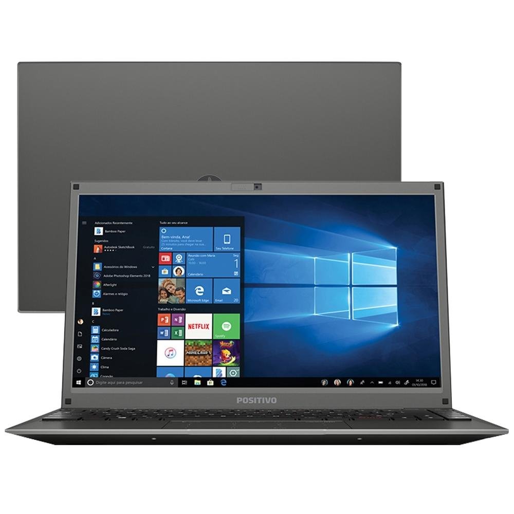Notebook Positivo Motion C 4500C, Intel Celeron N4000 Dual-Core, 4GB RAM, 500GB, 14", Windows 10 Home, Cinza Escuro - 3001444 Notebook Positivo Motion C 4500C, Intel Celeron N4000 Dual-Core, 4GB RAM, 500GB, 14", Windows 10 Home, Cinza Escuro - 3001444