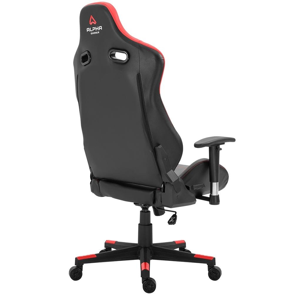 Cadeira Gamer Alpha Gamer Zeta, Até 120 Kg, Preto e Vermelho - AGZETA-BK-R