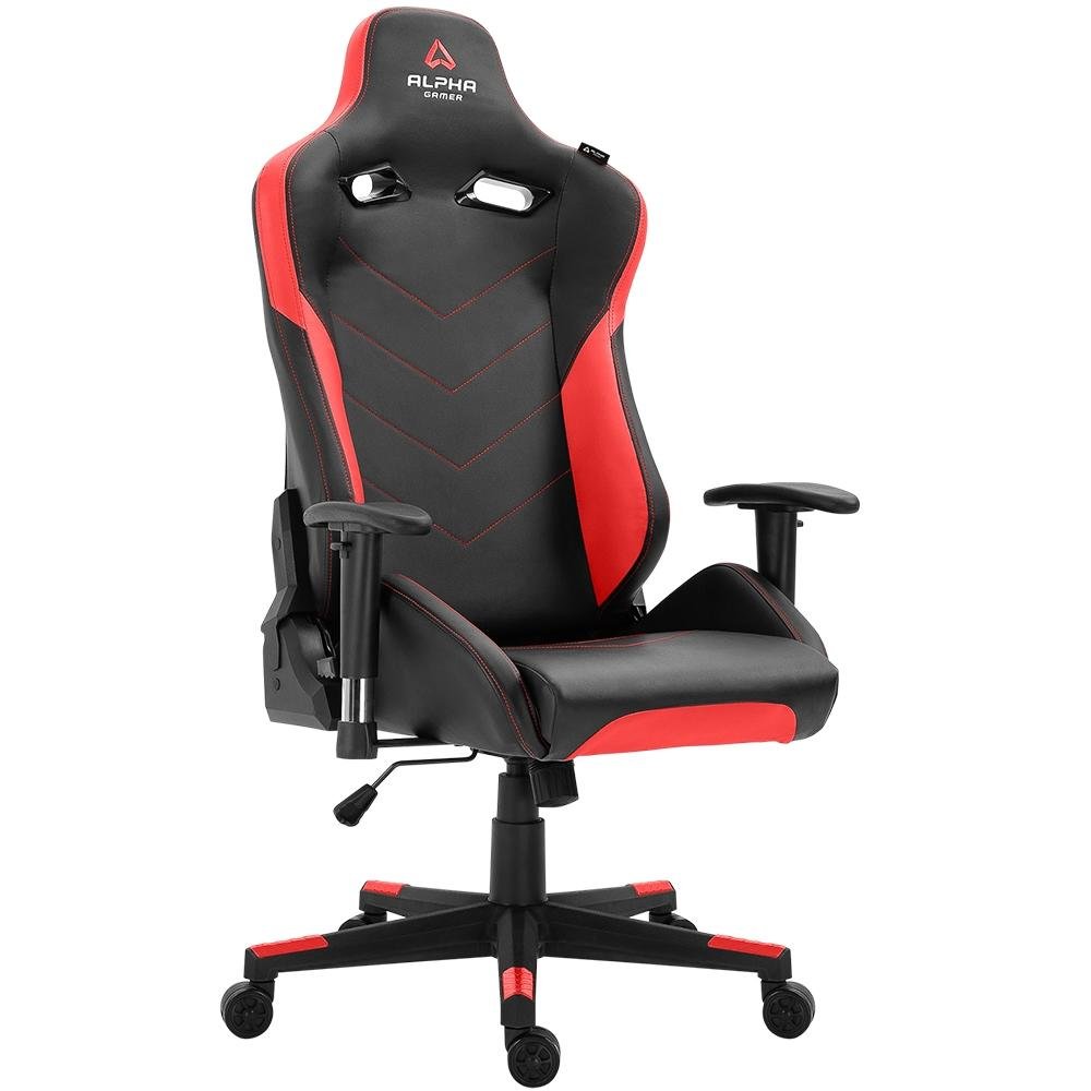 Cadeira Gamer Alpha Gamer Zeta, Até 120 Kg, Preto e Vermelho - AGZETA-BK-R