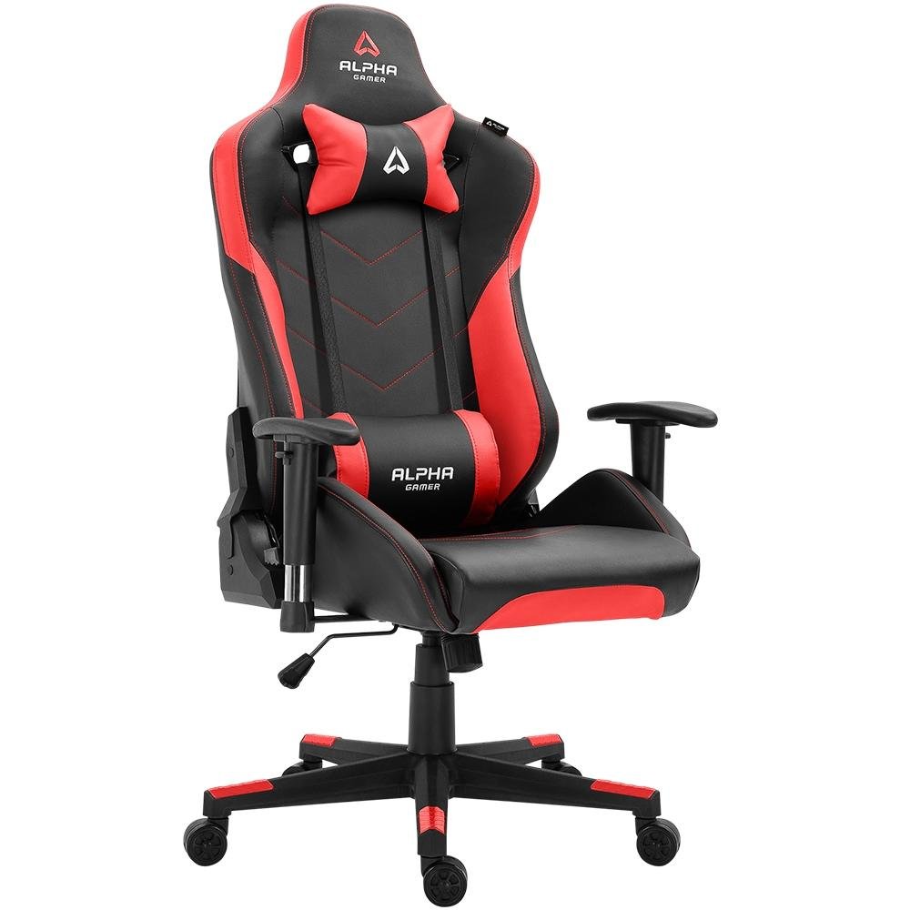 Cadeira Gamer Alpha Gamer Zeta, Até 120 Kg, Preto e Vermelho - AGZETA-BK-R