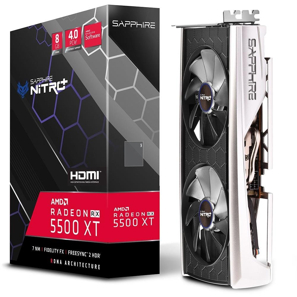 美品　SAPPHIRE NITRO+ RADEON RX5500XT 8G placa-de-video-sapphire-nitro-