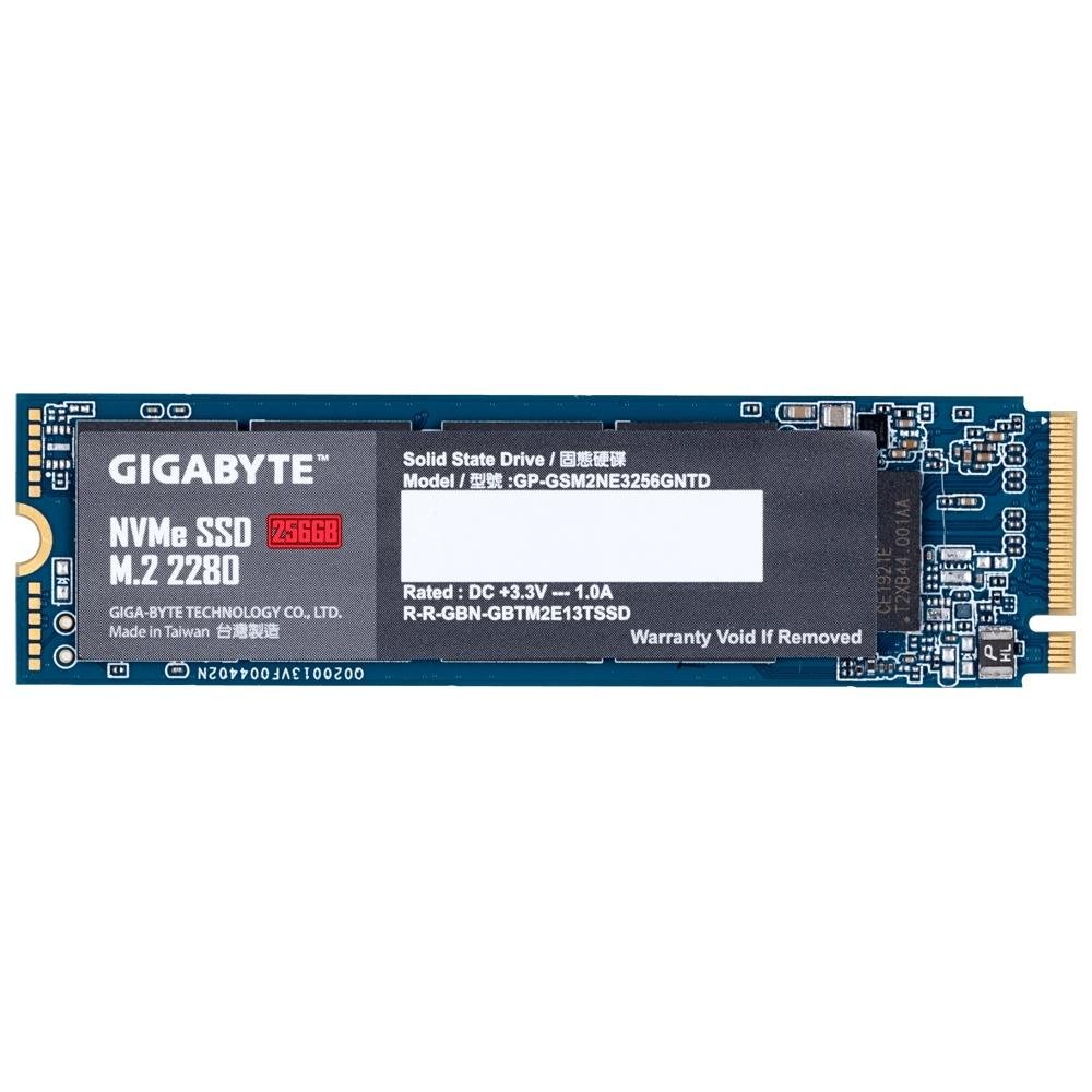 SSD 256 GB Gigabyte, M.2, PCIe, NVMe, Leitura: 1700MB/s e Gravação: 1100MB/s - GP-GSM2NE3256GNTD SSD 256 GB Gigabyte, M.2, PCIe, NVMe, Leitura: 1700MB/s e Gravação: 1100MB/s - GP-GSM2NE3256GNTD
