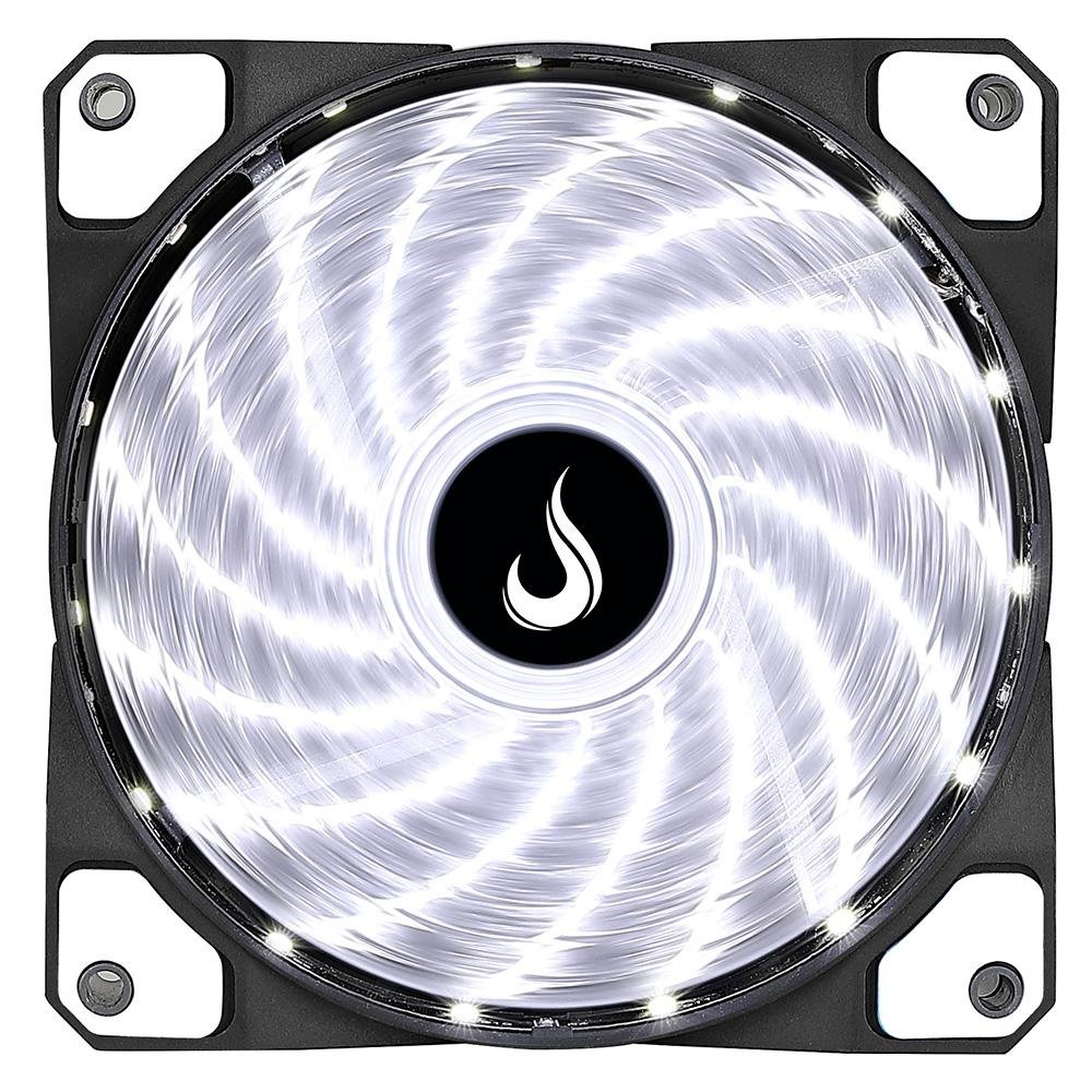 Ventoinha Rise Mode Wind W1, 120mm, LED Branco, Preto