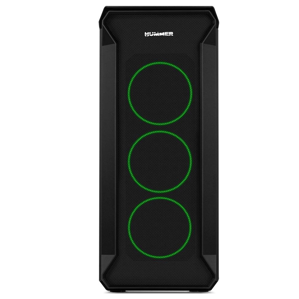 Gabinete Gamer Nox Hummer Quantum, Mid Tower, ARGB, com FAN, Lateral em Vidro - NXHUMMERQUANTUM