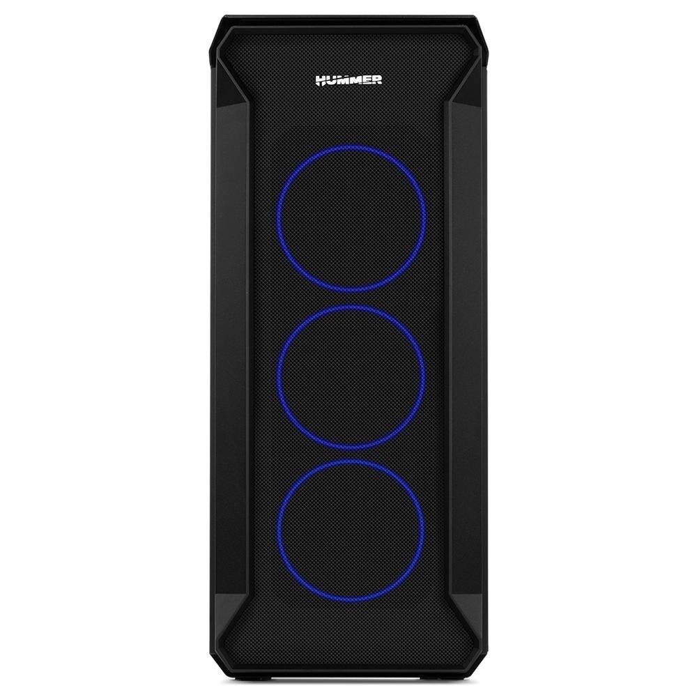 Gabinete Gamer Nox Hummer Quantum, Mid Tower, ARGB, com FAN, Lateral em Vidro - NXHUMMERQUANTUM
