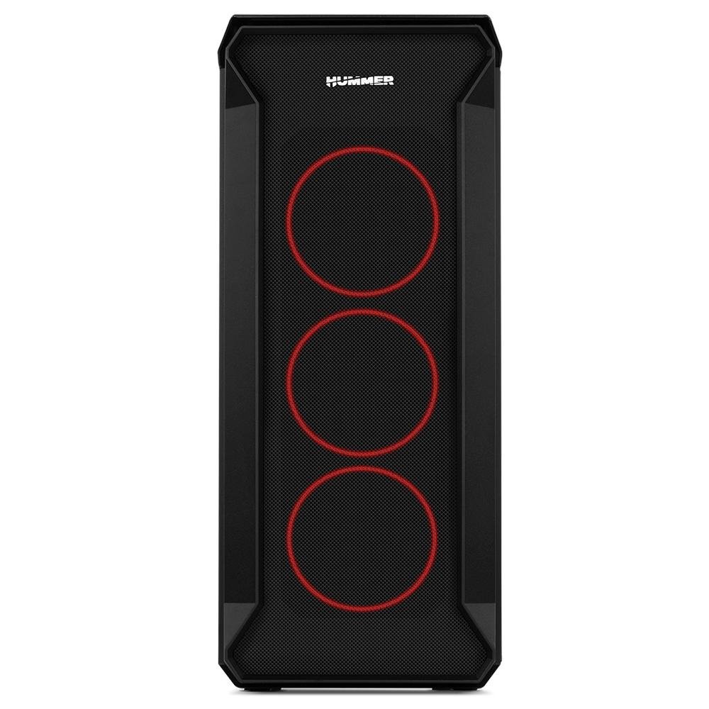 Gabinete Gamer Nox Hummer Quantum, Mid Tower, ARGB, com FAN, Lateral em Vidro - NXHUMMERQUANTUM