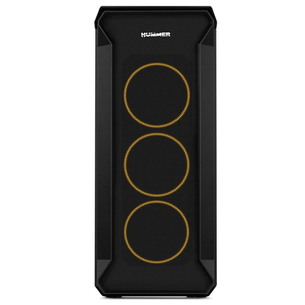 Gabinete Gamer Nox Hummer Quantum, Mid Tower, ARGB, com FAN, Lateral em Vidro - NXHUMMERQUANTUM