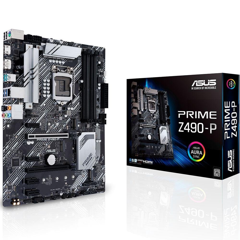 ASUS PRIME Z490-P マザーボード Placa Mãe Asus Prime Z490-P, Intel LGA 1200, ATX, DDR4 | KaBuM!