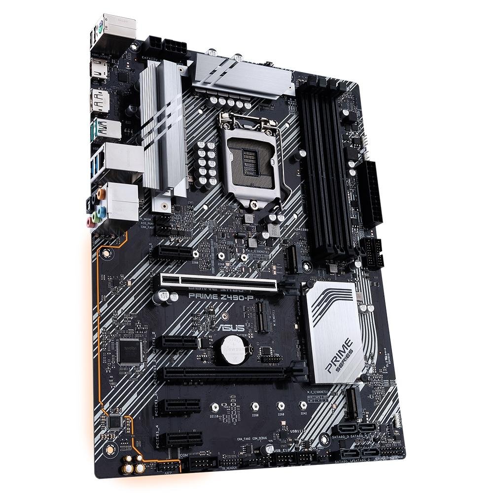 ASUS PRIME Z490-P Intel CPU MVMeネジ付き Placa Mãe Asus Prime Z490-P, Intel LGA 1200, ATX, DDR4 | KaBuM!