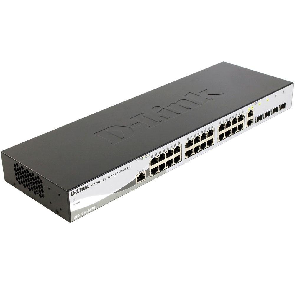 Switch Gerenciável D-Link DES-1210-28 - 24 Portas 10/100Mbps + 4 Portas