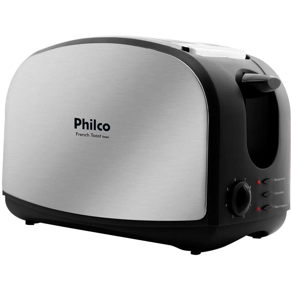 Torradeira Philco French Toast, 8 Níveis de Tostagem, 110V, Inox - 56201010 Torradeira Philco French Toast, 8 Níveis de Tostagem, 110V, Inox - 56201010