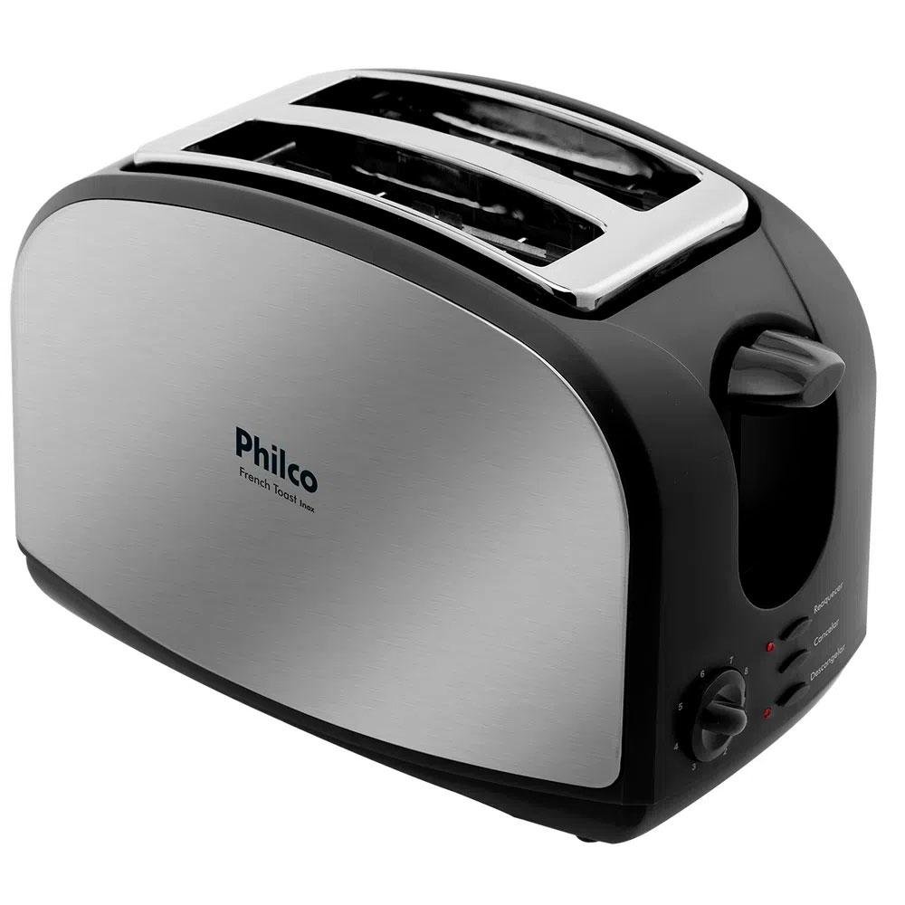 Torradeira Philco French Toast, 8 Níveis de Tostagem, 110V, Inox - 56201010 Torradeira Philco French Toast, 8 Níveis de Tostagem, 110V, Inox - 56201010
