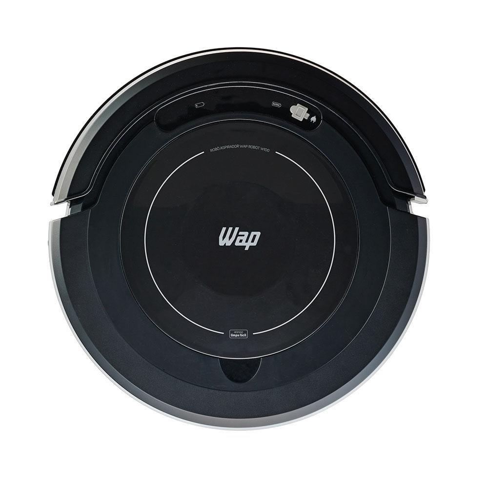 Aspirador de Pó Robô WAP ROBOT W100 Automático com MOP e Sensores Varre Aspira e Passa Pano, Carregador Bivolt - FW007429 Aspirador de Pó Robô WAP ROBOT W100 Automático com MOP e Sensores Varre Aspira e Passa Pano, Carregador Bivolt - FW007429