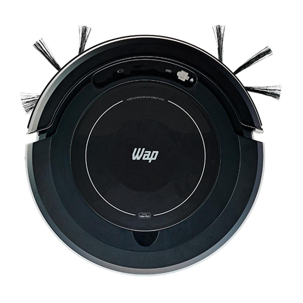 Aspirador de Pó Robô WAP ROBOT W100 Automático com MOP e Sensores Varre Aspira e Passa Pano, Carregador Bivolt - FW007429 Aspirador de Pó Robô WAP ROBOT W100 Automático com MOP e Sensores Varre Aspira e Passa Pano, Carregador Bivolt - FW007429