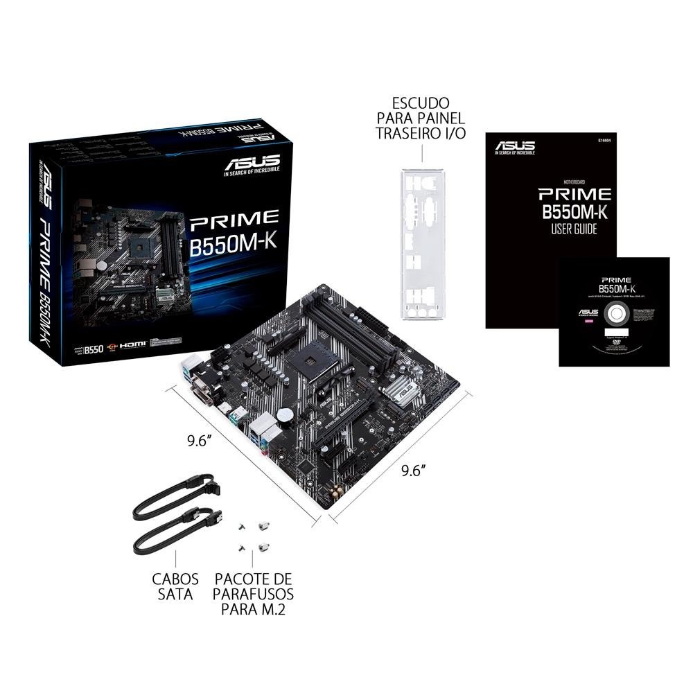 Placa Mãe Asus Prime B550M-K | KaBuM!